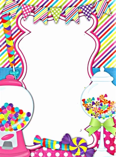 Candy Invitation Template Free